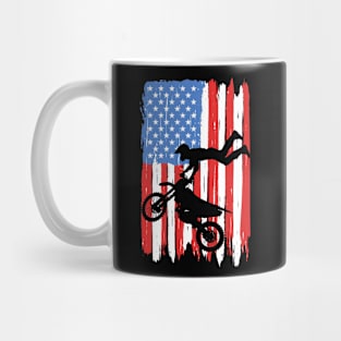 American Flag Motocross Graphic Mug